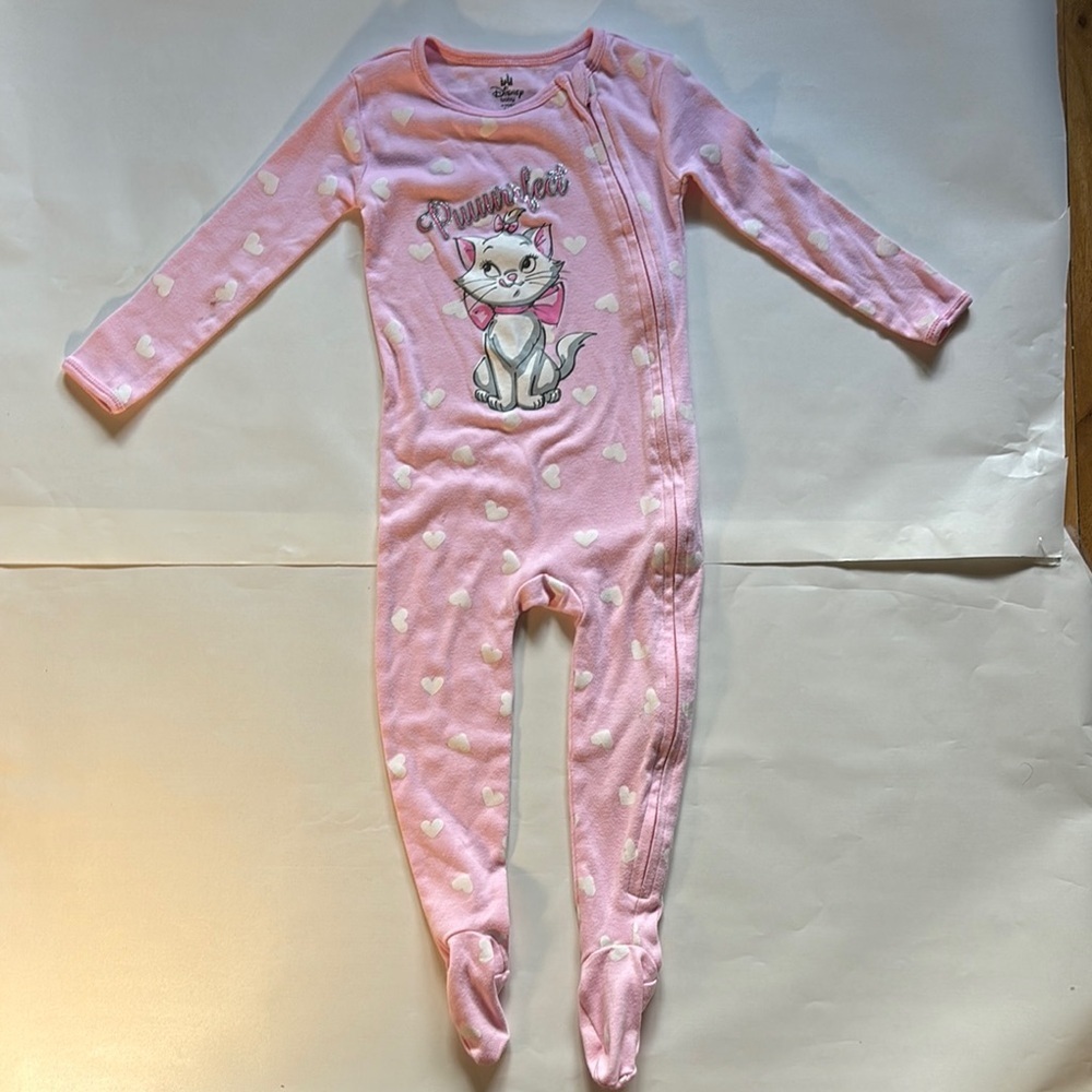 Disney Pink and White Footies One Piece